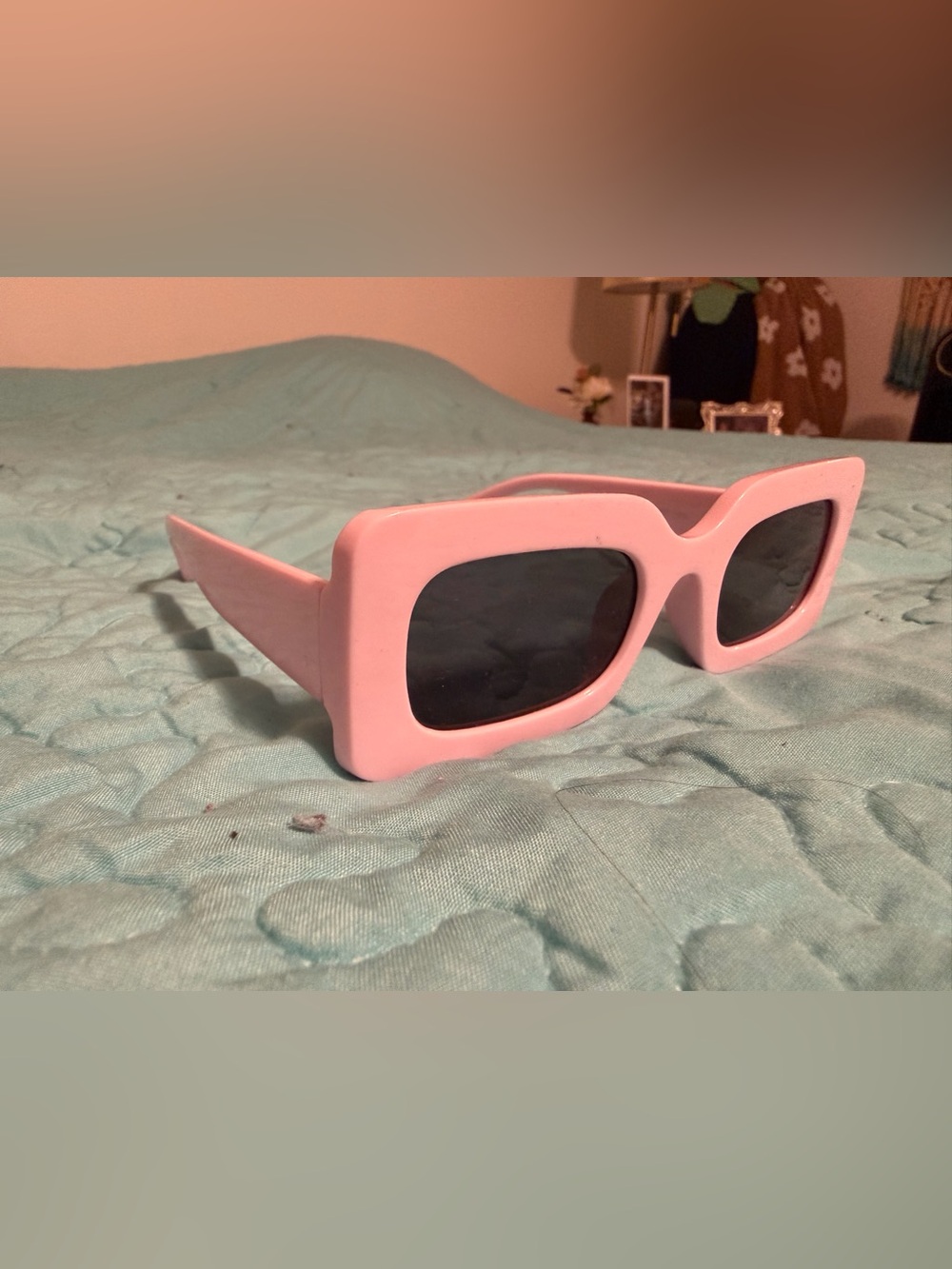 Claire’s Retro Stylish Pink Square Frame Sunglasses for Women